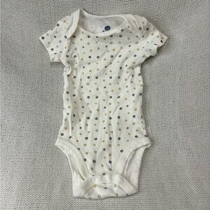 Small Story Organic Cotton Bodysuit, Modern Polka Dot Onesie